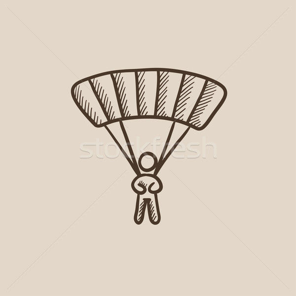 Skydiving sketch icon. Stock photo © RAStudio