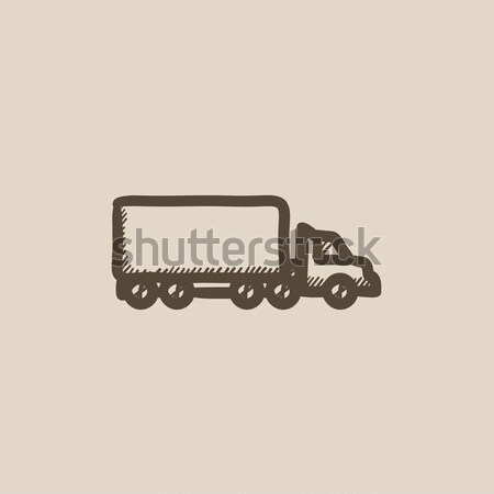 Delivery truck sketch icon. Stock photo © RAStudio