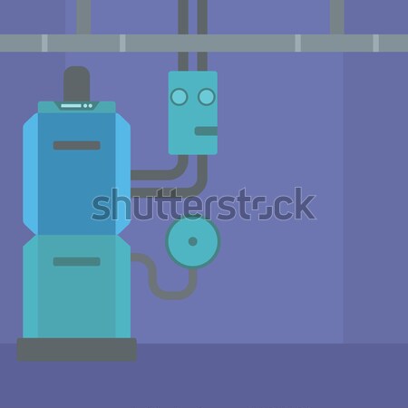 [[stock_photo]]: Domestique · domestique · chambre · chauffage · tuyaux · vecteur