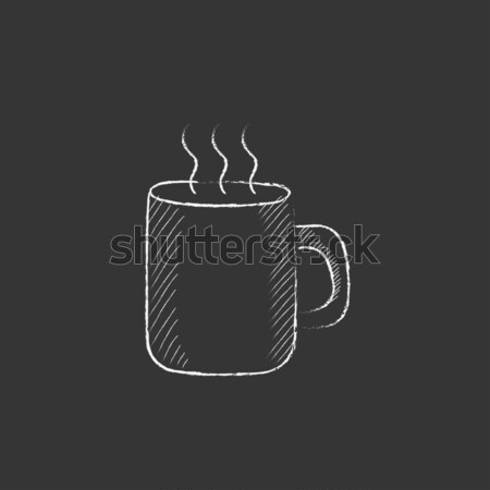 Mug bevanda calda gesso icona Foto d'archivio © RAStudio