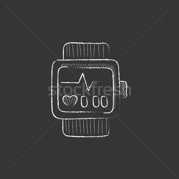 Smartwatch. Drawn in chalk icon. Stock photo © RAStudio
