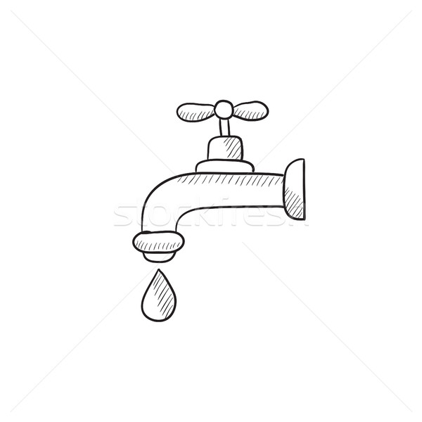 Water Tap Drawing Stock Vector Royalty Free 796588273  Shutterstock