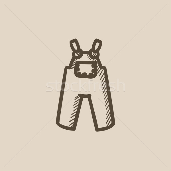 Baby overalls sketch icon. Stock photo © RAStudio