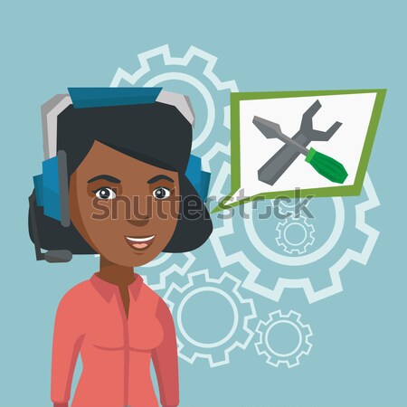 Technical support operator vector illustration. Stock photo © RAStudio