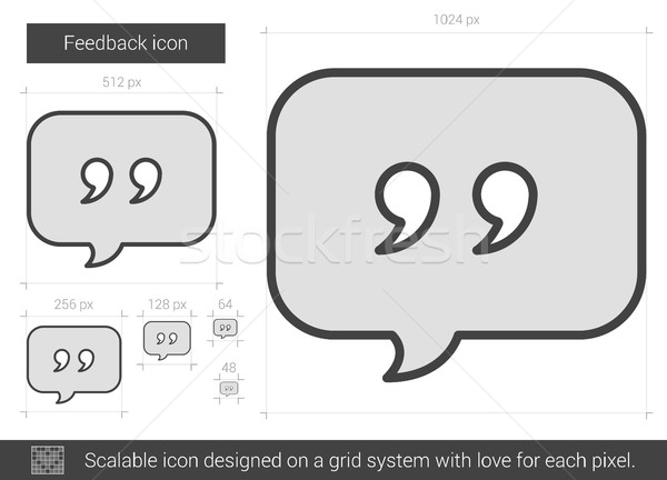 フィードバック 行 アイコン ベクトル 孤立した 白 ストックフォト © RAStudio