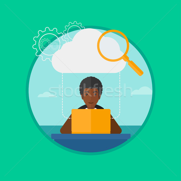 Cloud computing technology vector illustration. Stock photo © RAStudio