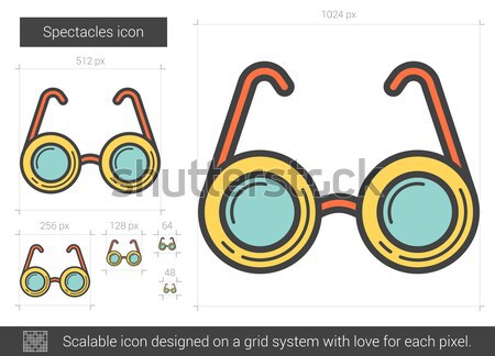 Spectacles line icon. Stock photo © RAStudio