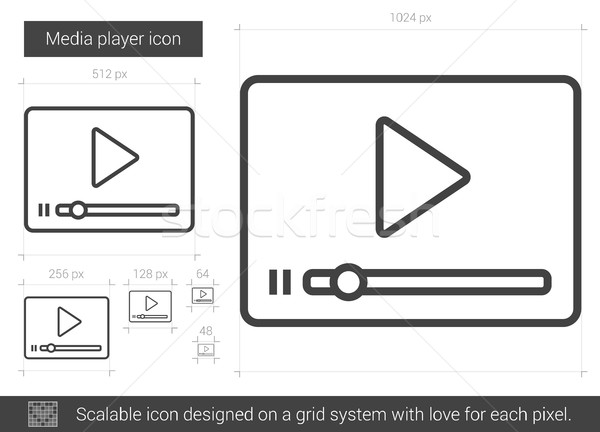 Media player line icon. Stock photo © RAStudio