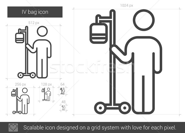 IV bag line icon. Stock photo © RAStudio