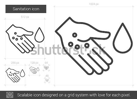 Sanitation line icon. Stock photo © RAStudio