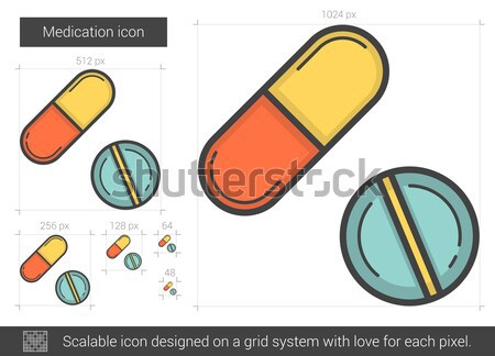 Pill line icon. Stock photo © RAStudio