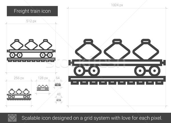 Stock photo: Freight train line icon.