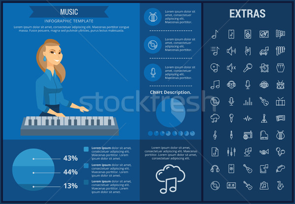 Music infographic template, elements and icons. Stock photo © RAStudio
