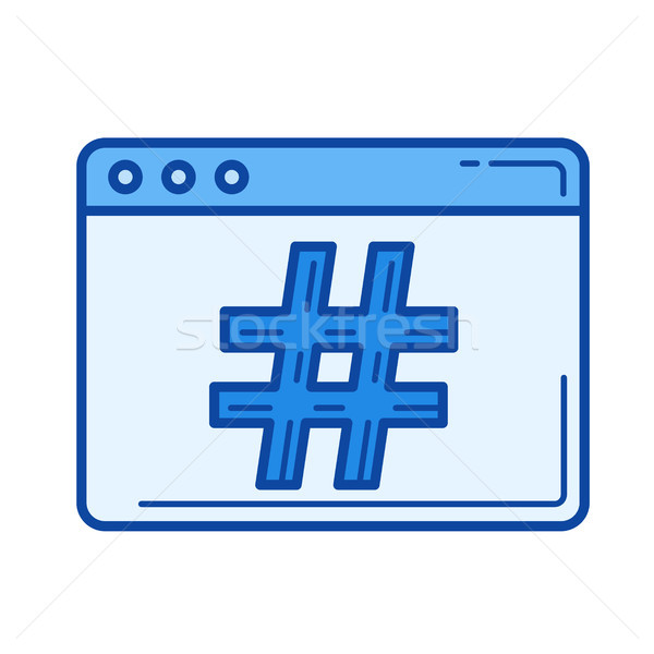 Hashtag line icon. Stock photo © RAStudio