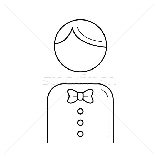 Croupier line icon. Stock photo © RAStudio