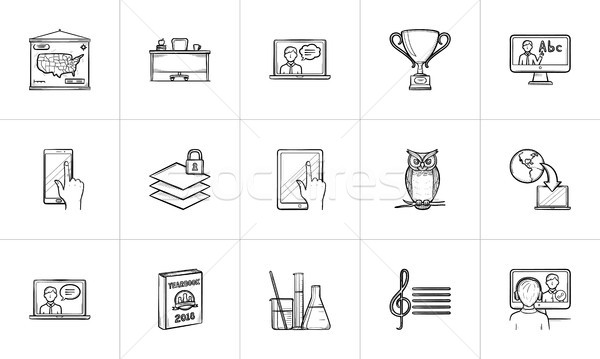 Stockfoto: Onderwijs · schets · schets · doodle