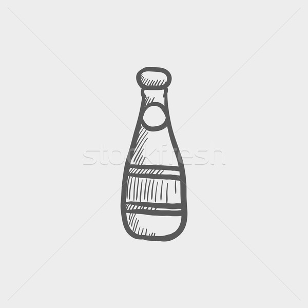 Champagne bottle sketch icon Stock photo © RAStudio