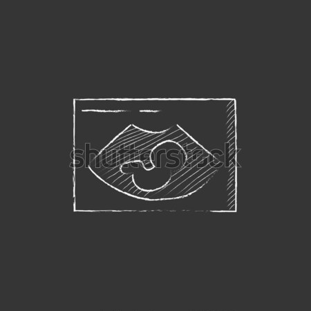 Fetal ultrasound icon drawn in chalk. Stock photo © RAStudio