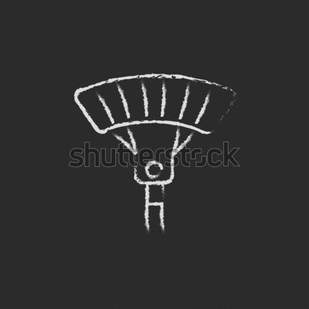 Skydiving icon drawn in chalk. Stock photo © RAStudio