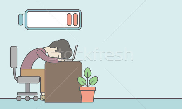 Tired employee. Stock photo © RAStudio