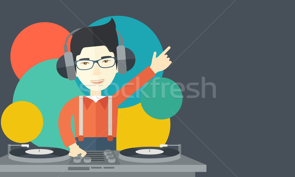 DJ with console. Stock photo © RAStudio