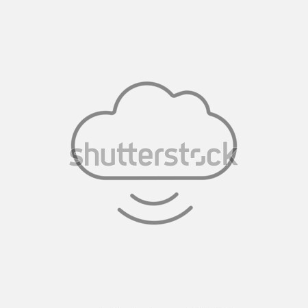 Cloud computing line icon. Stock photo © RAStudio