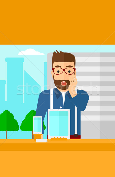 Man looking at shop window. Stock photo © RAStudio