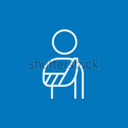 Injured man line icon. Stock photo © RAStudio