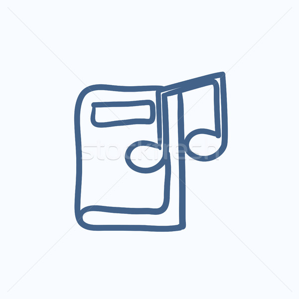 Audio book sketch icon. Stock photo © RAStudio