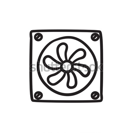 Computer cooler sketch icon. Stock photo © RAStudio