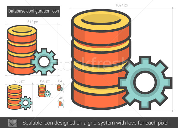 Database configuration line icon. Stock photo © RAStudio