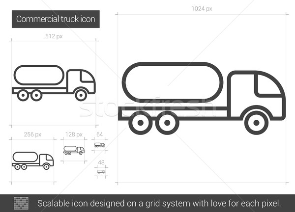 Commercial truck line icon. Stock photo © RAStudio