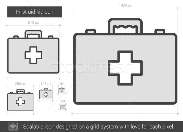 First aid kit line icon. Stock photo © RAStudio