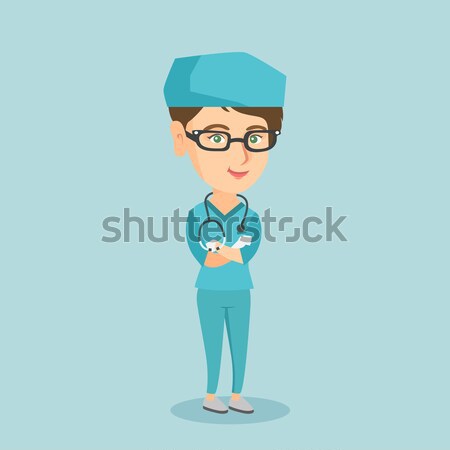 Man with injured head vector illustration. Stock photo © RAStudio