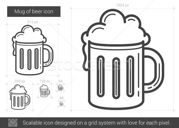 Mug of beer line icon. Stock photo © RAStudio