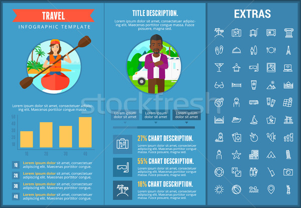 Foto stock: Viajar · modelo · elementos · ícones · customizáveis