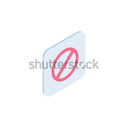 Stoppen vector isometrische icon geïsoleerd witte Stockfoto © RAStudio