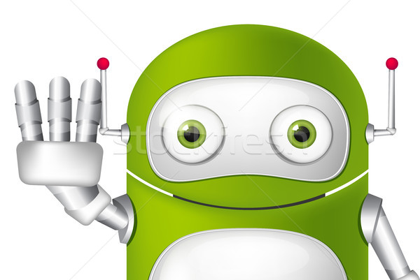 Drăguţ robot opri vector eps Imagine de stoc © RAStudio