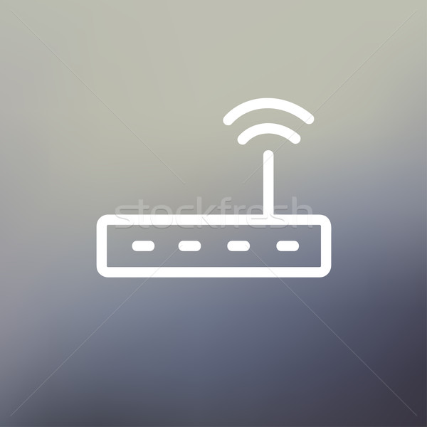 Wifi módem delgado línea icono Foto stock © RAStudio