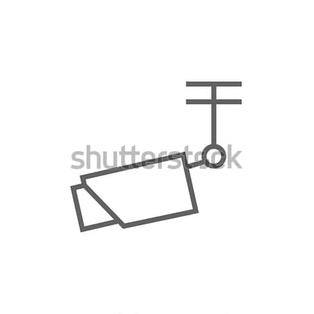 Rooftop antenna thin line icon Stock photo © RAStudio