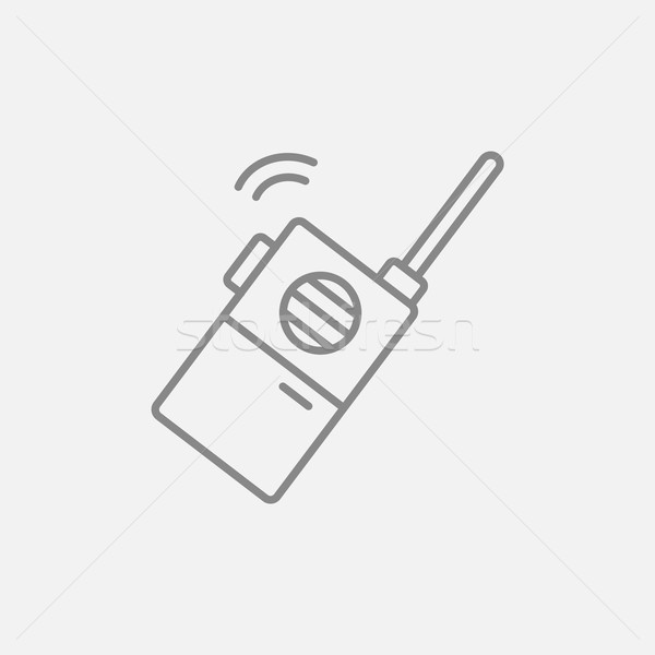 Portable radio set line icon. Stock photo © RAStudio