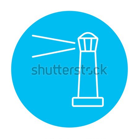 Leuchtturm line Symbol Web mobile Infografiken Stock foto © RAStudio