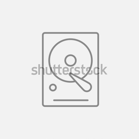 Hard disk line icon. Stock photo © RAStudio