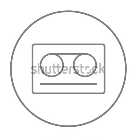 кассету лента линия икона веб мобильных Сток-фото © RAStudio