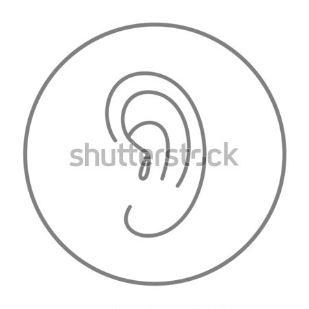 Human ear line icon. Stock photo © RAStudio