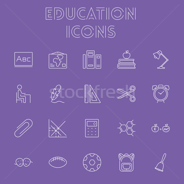 Education icon set. Stock photo © RAStudio