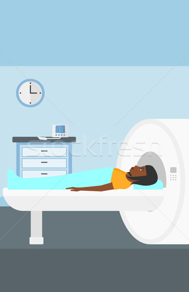 магнитный женщину сканирование испытание больницу вектора Сток-фото © RAStudio