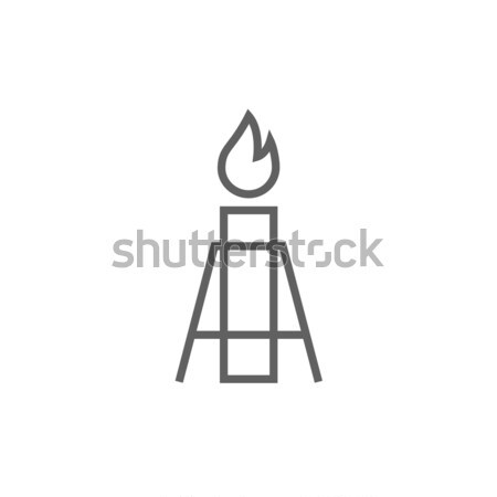 Gas flare line icon. Stock photo © RAStudio