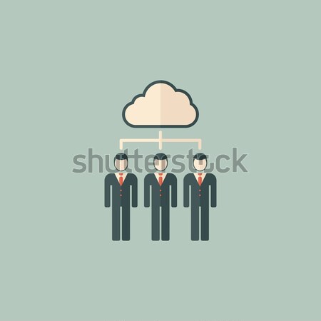 Cloud computing line icon. Stock photo © RAStudio