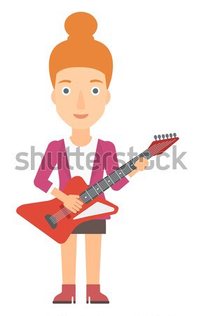 Musician playing electric guitar. Stock photo © RAStudio